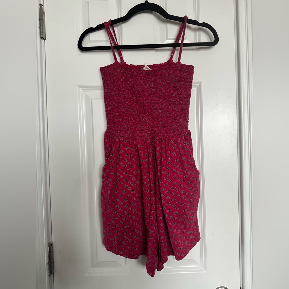 Billabong Red Floral Romper